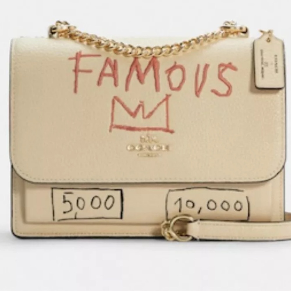 Coach Klare collaboration with Jean Michel Basquiat.